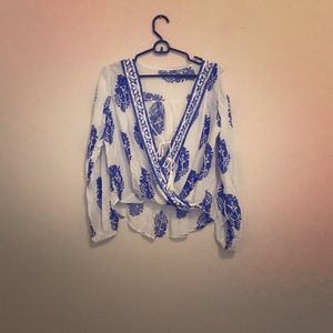 Blue/white Blouse